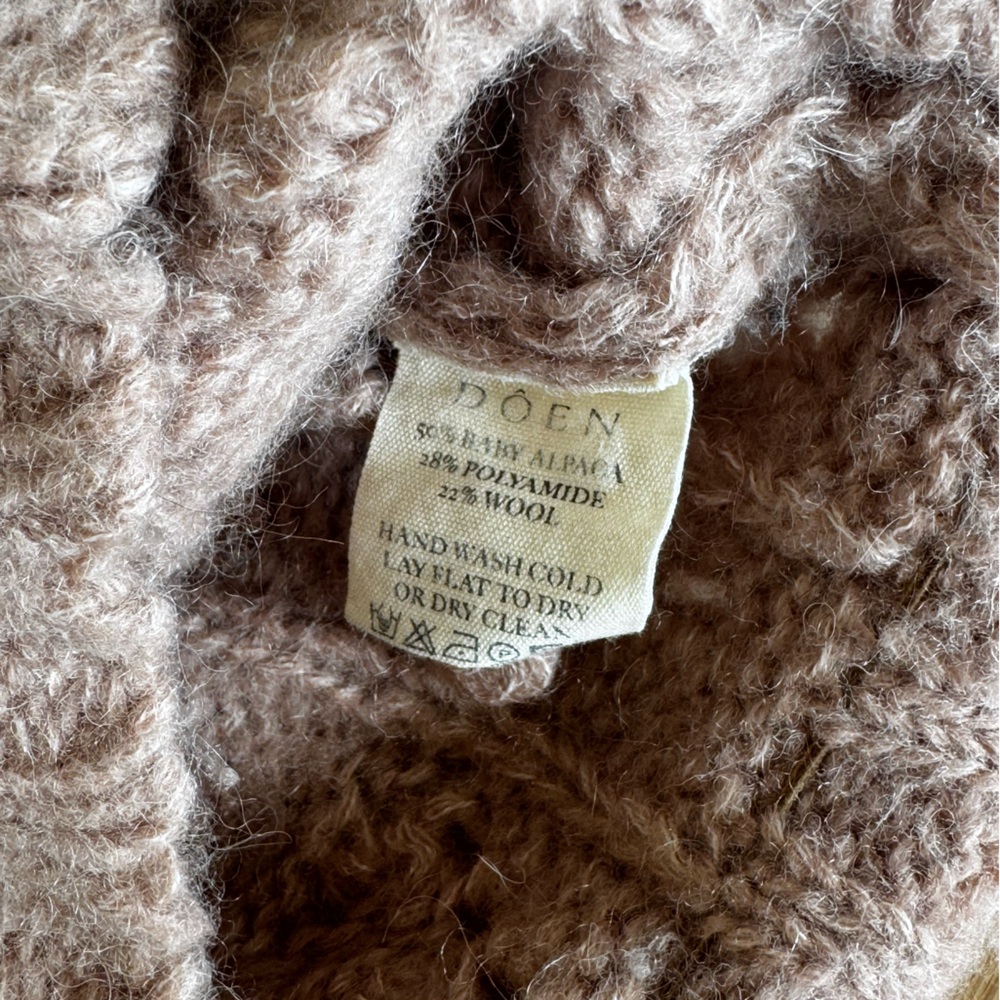 Doen- Tudor Sweater in Clay Alpaca Wool Blend size XS - Picture 5 of 6